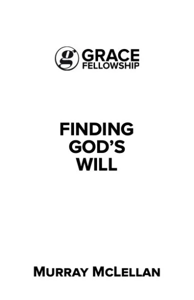 Book cover for Finding God’s Will